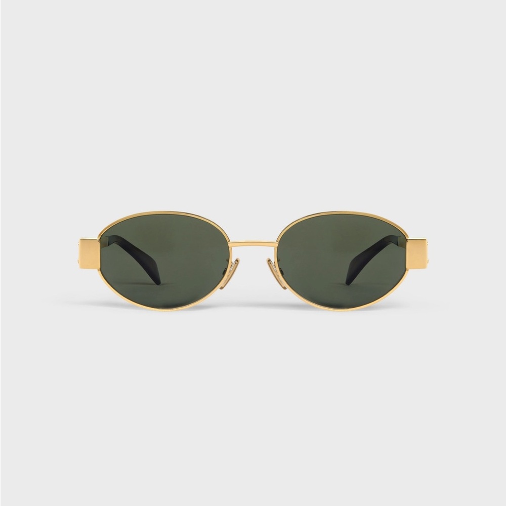 CELINE TRIOMPHE METAL 01 SUNGLASSES IN METAL
GOLD / GREEN NEW